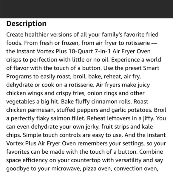 Instant pot vortex plus 10 quart air fryer Oven - Picture 9 of 9